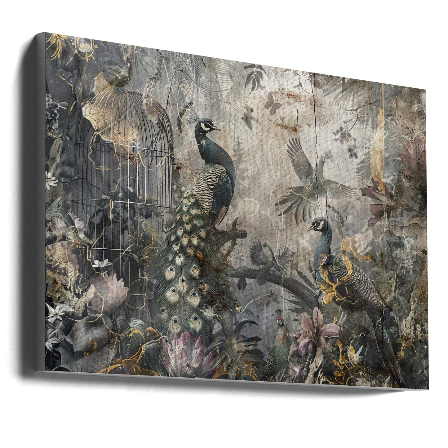 Wandbild Vogel Vögel Tier Vintage Kunst Illustration Wandkunst 17
