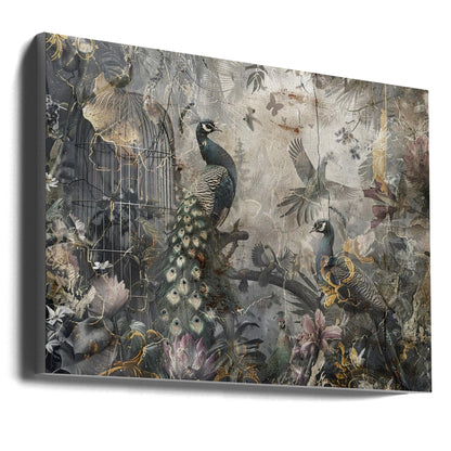 Wandbild Vogel Vögel Tier Vintage Kunst Illustration Wandkunst 17