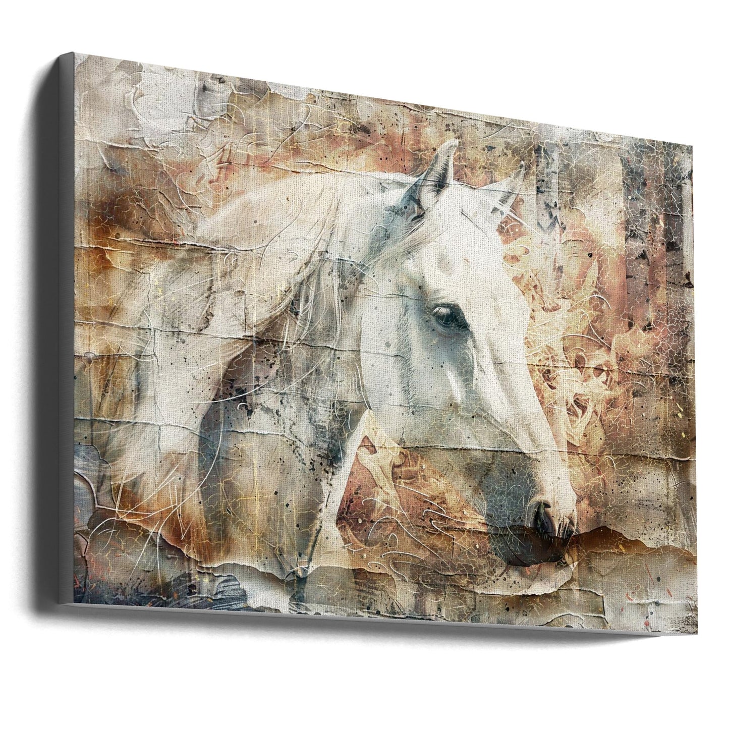 Wandbild Pferd Tier Vintage Kunst Illustration Wandkunst 06