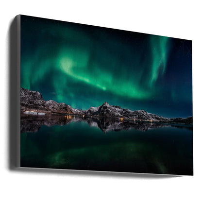 Lofoten Aurora Reflection