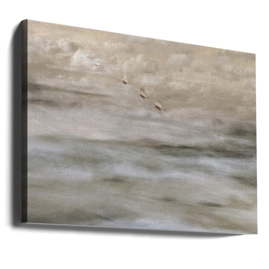 Wandbild Schwäne über dem Meer