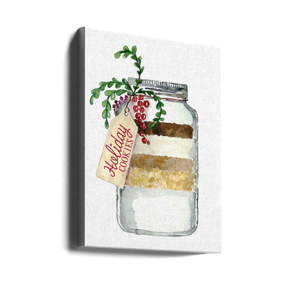 Wandbild Weihnachtsplätzchen im Glas