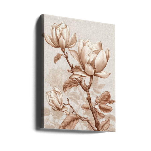 Beigefarbene Blumen 3