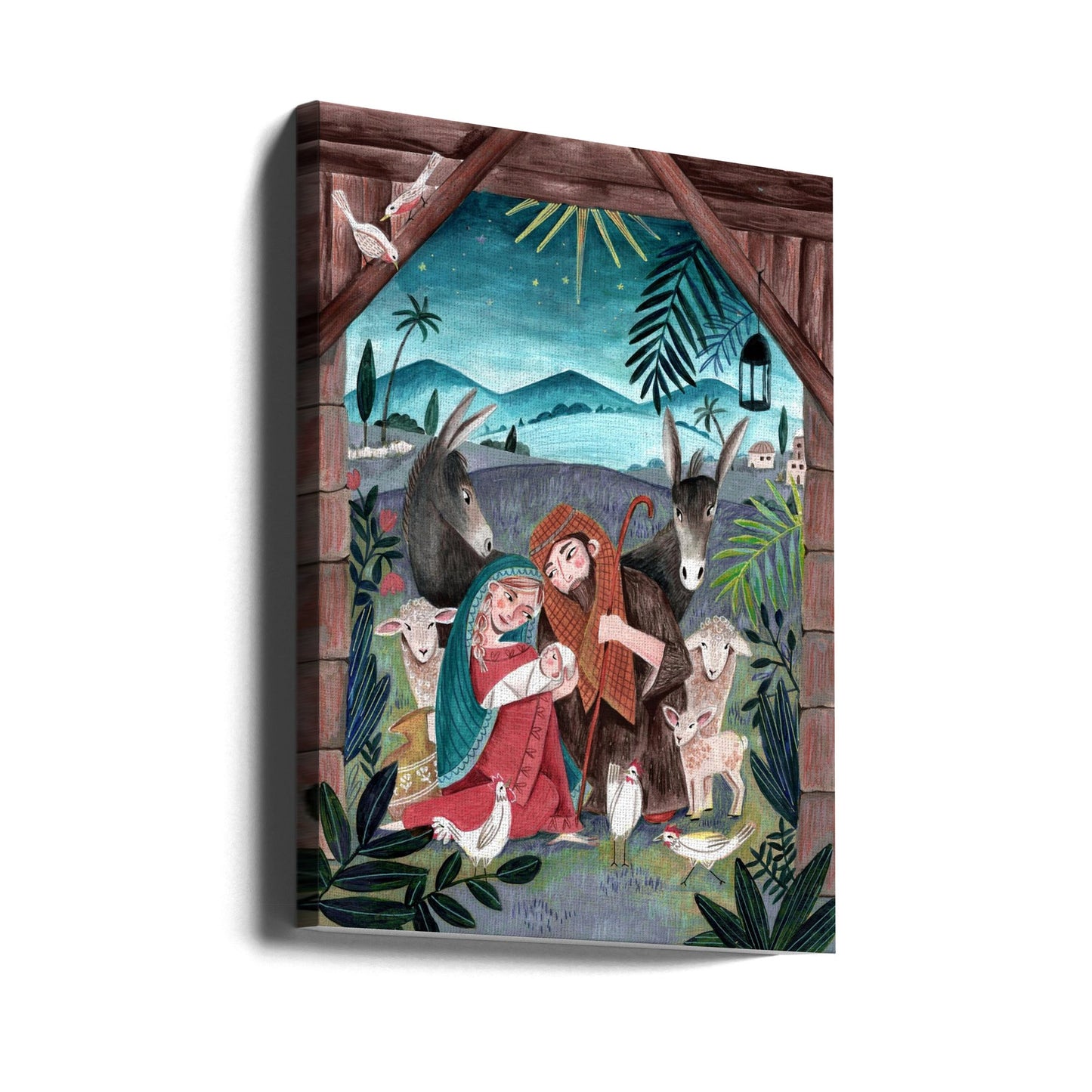 Wandbilder Weihnachten mit Maria und Jesuskind Leinwandbild