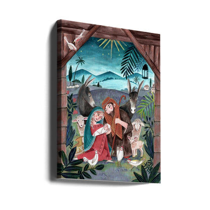 Wandbilder Weihnachten mit Maria und Jesuskind Leinwandbild