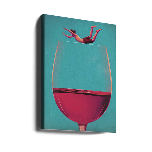 Wandbild Wine Dive