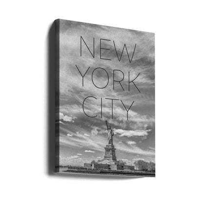Wandbild NYC Freiheitsstatue | Text Skyline