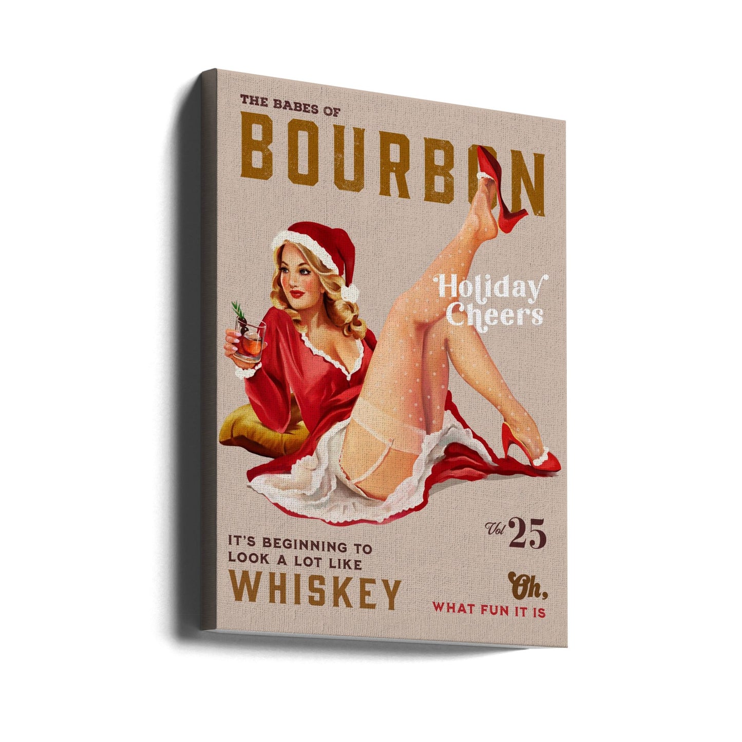 Wandbild Babes of Bourbon Bd. 25 Festtagsstimmung Weihnachts-Pin-up