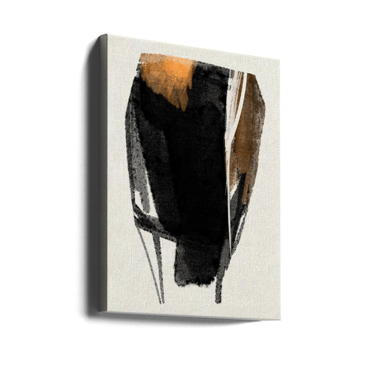 Wandbild Schwarze Figur auf neutralem Hintergrund 2