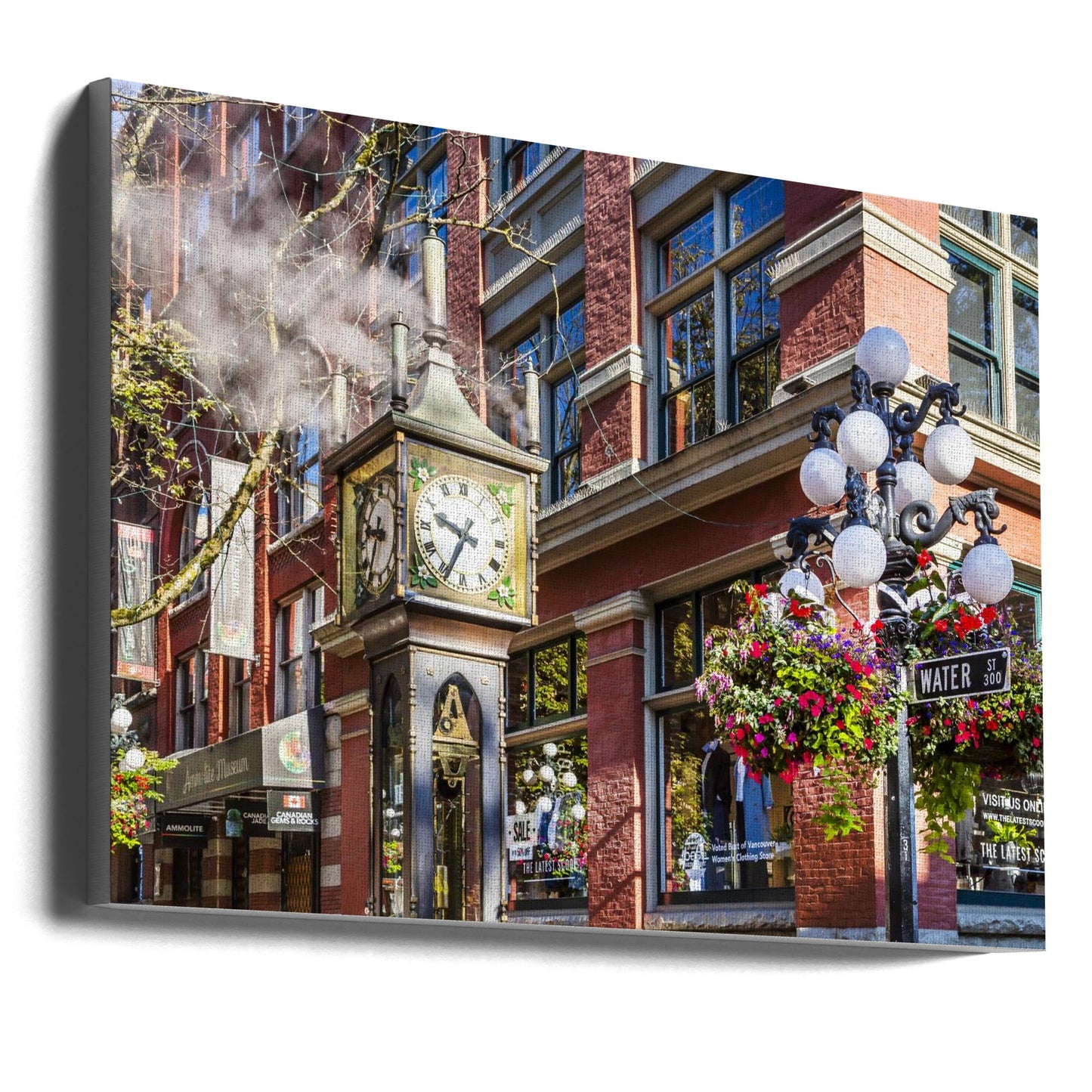 Wandbild Historische Gastown Steam Clock in Vancouver
