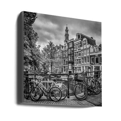Wandbild AMSTERDAM Blumengracht schwarz & weiß