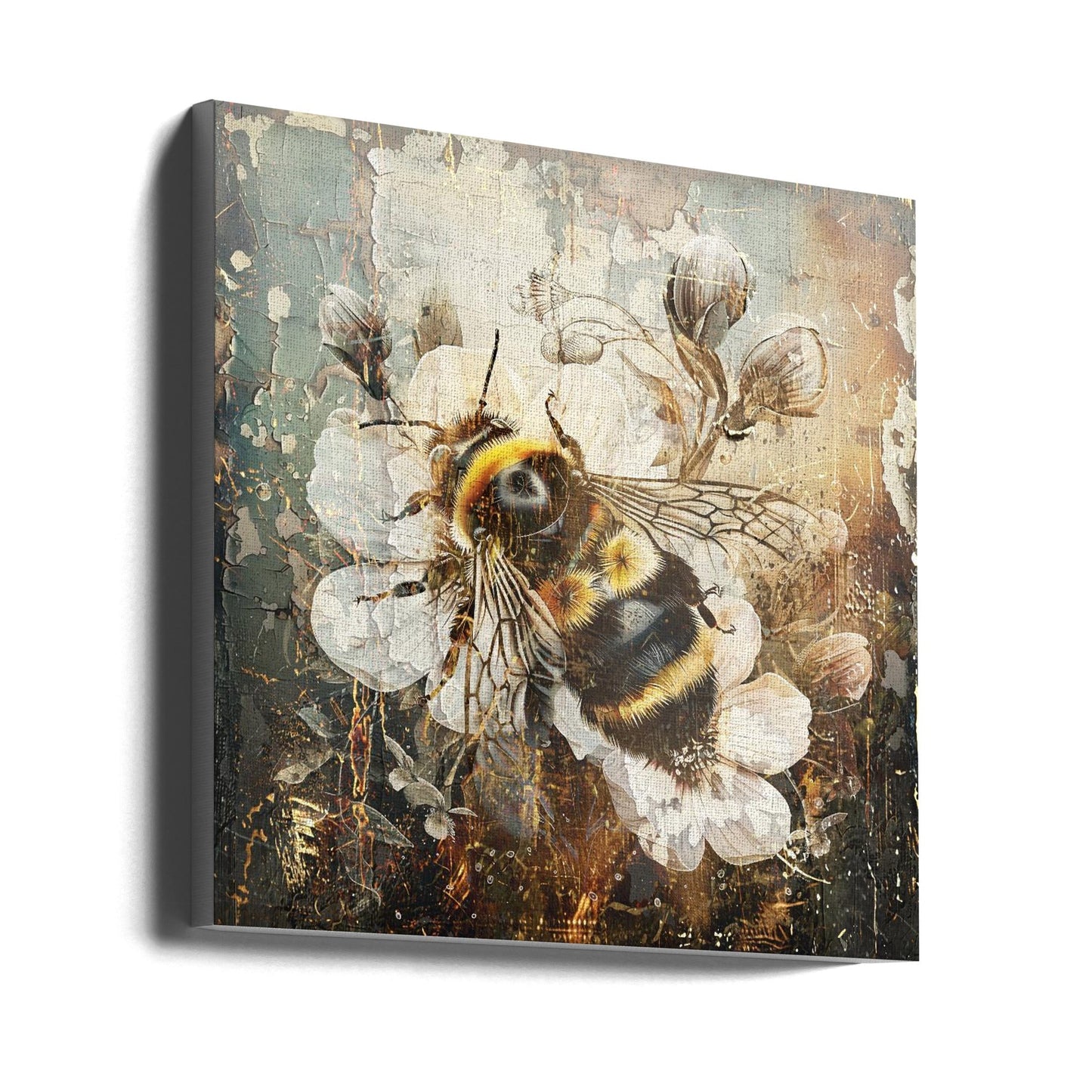 Wandbild Blumen Tiere Vintage-Kunst Illustration 08