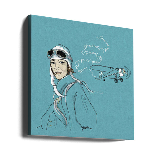 Wandbild Amelia Earhart