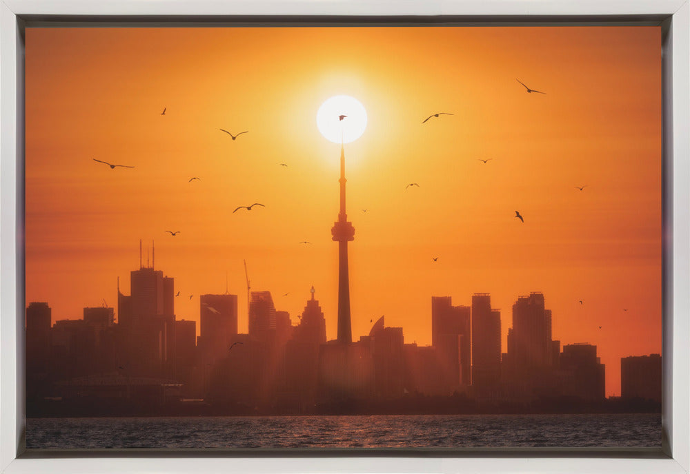 Wandbild Sonnenaufgang hinter Toronto Leinwandbild