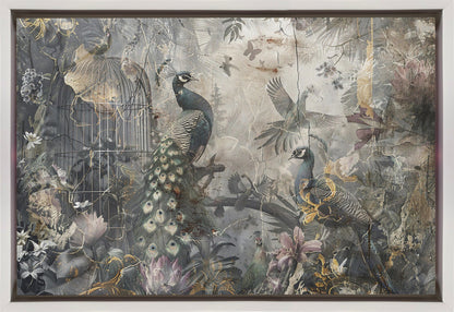 Wandbild Vogel Vögel Tier Vintage Kunst Illustration Wandkunst 17