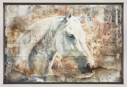 Wandbild Pferd Tier Vintage Kunst Illustration Wandkunst 06