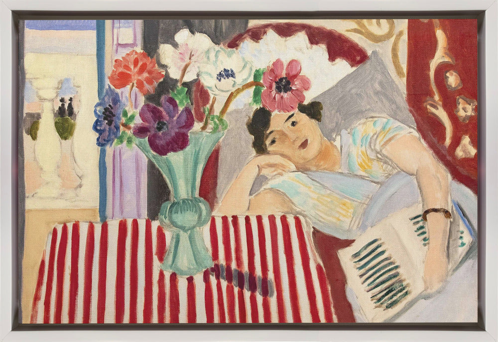 Wandbild Femme Et Anémones