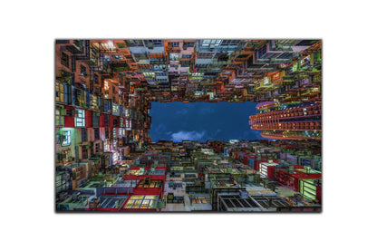 Metalldruck -Uplift Hong Kong- Wandkunst