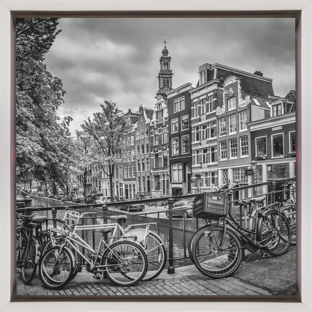 Wandbild AMSTERDAM Blumengracht schwarz & weiß