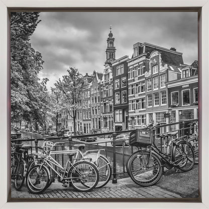 Wandbild AMSTERDAM Blumengracht schwarz & weiß