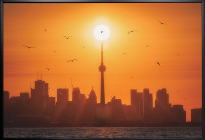 Wandbild Sonnenaufgang hinter Toronto Leinwandbild
