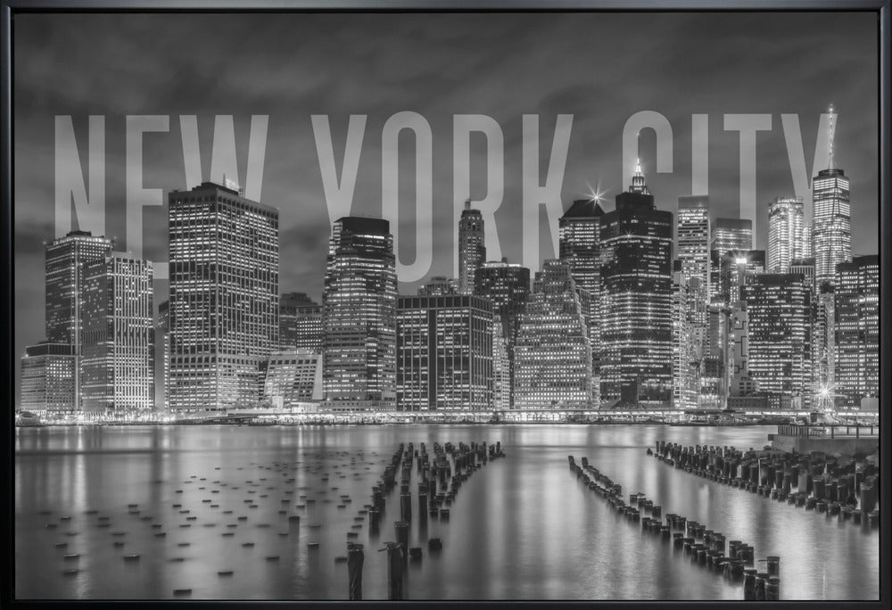 Wandkunst NEW YORK CITY Skyline Monochrom