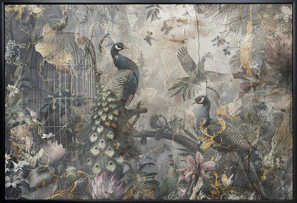 Wandbild Vogel Vögel Tier Vintage Kunst Illustration Wandkunst 17