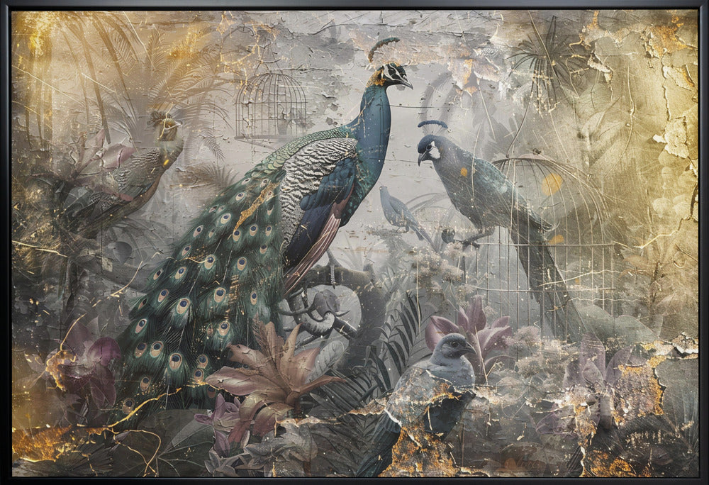 Wandkunst Vogel Vögel Tier Vintage Kunst Illustration Wandbilder 18