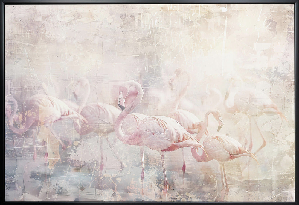 Wandkunst Flamingo Tier Vintage Kunst Illustration Wandkunst 10