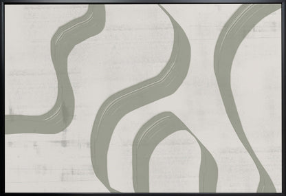 Wall art Green Waves No.2