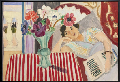 Wandbild Femme Et Anémones