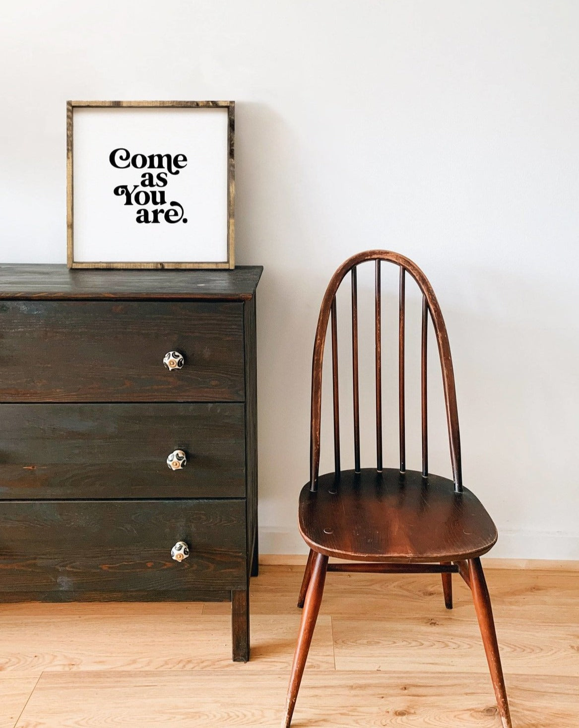 Come As You Are Wood Sign - AURABAGS SHOP