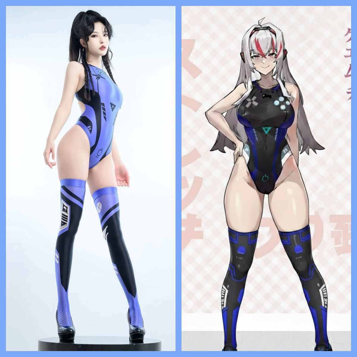 Anime Sci-fi Spandex Swimwear Racing Suit Wet Suit Race Queen Costume