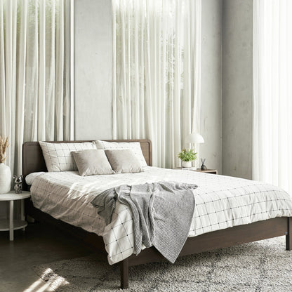 Dalumd 301 Acacia Wood Minimalist Bed