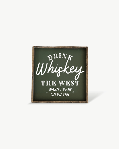 Drink Whiskey Wood Sign - AURABAGS SHOP