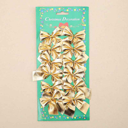 Christmas Tree Bow Ornaments, Festive Holiday Ribbon Decorations