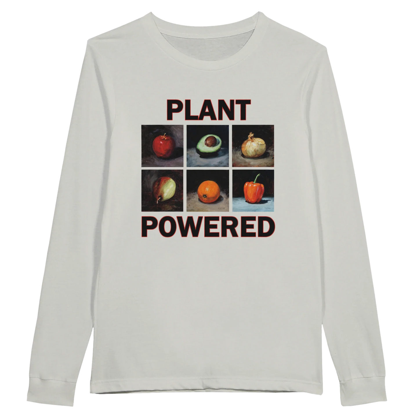 Pflanzenbasierte Langarm-T-Shirt – Bequemes Baumwoll-T-Shirt