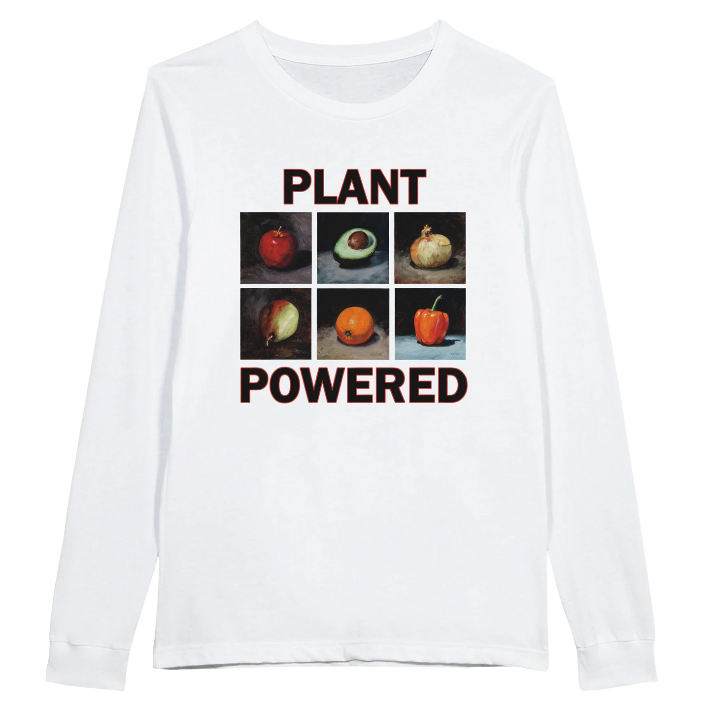 Pflanzenbasierte Langarm-T-Shirt – Bequemes Baumwoll-T-Shirt