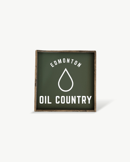 Edmonton Oil Country Wood Sign – Edmonton Hockey-Inspired Wall Art