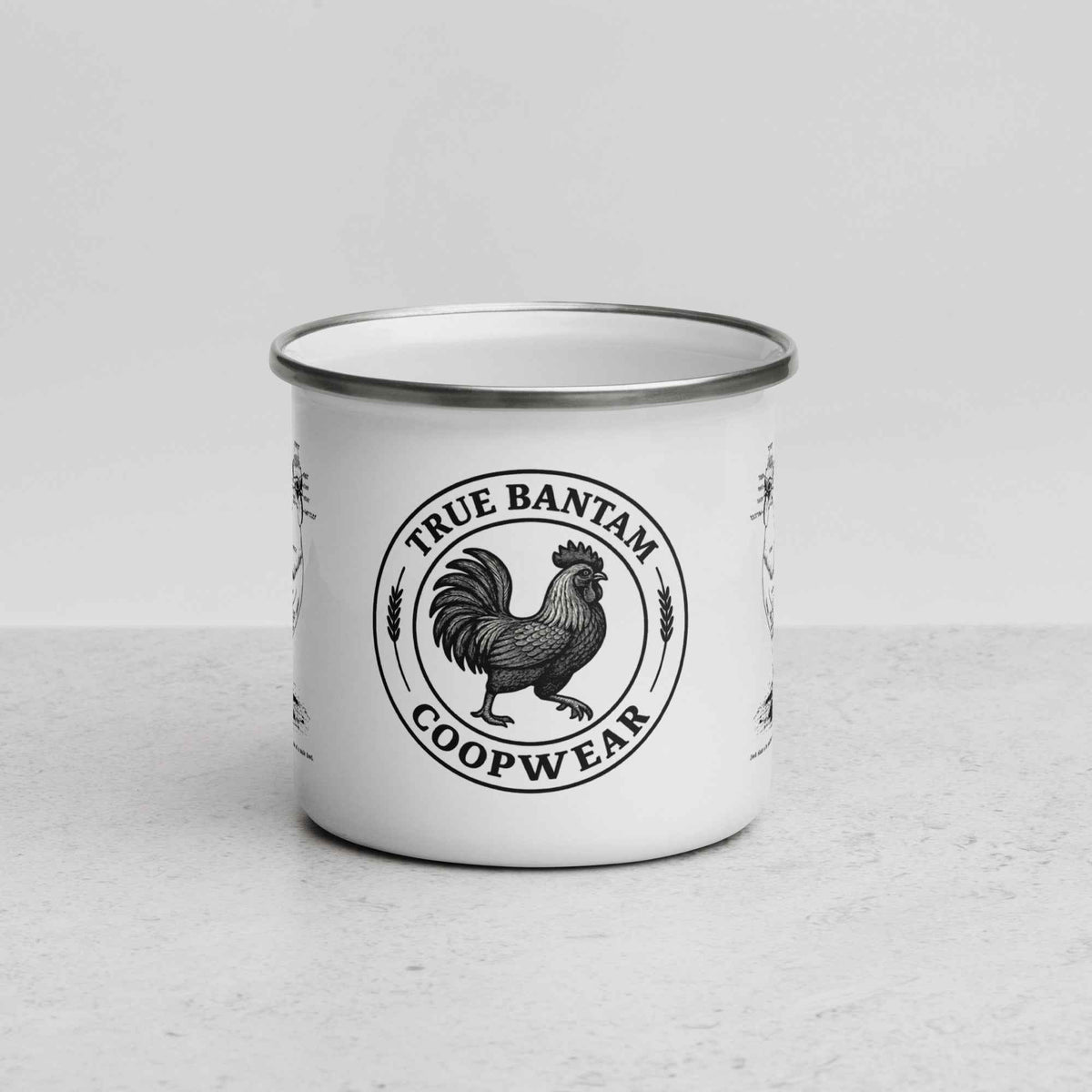TBC Retro Chicken Parts Enamel Mug