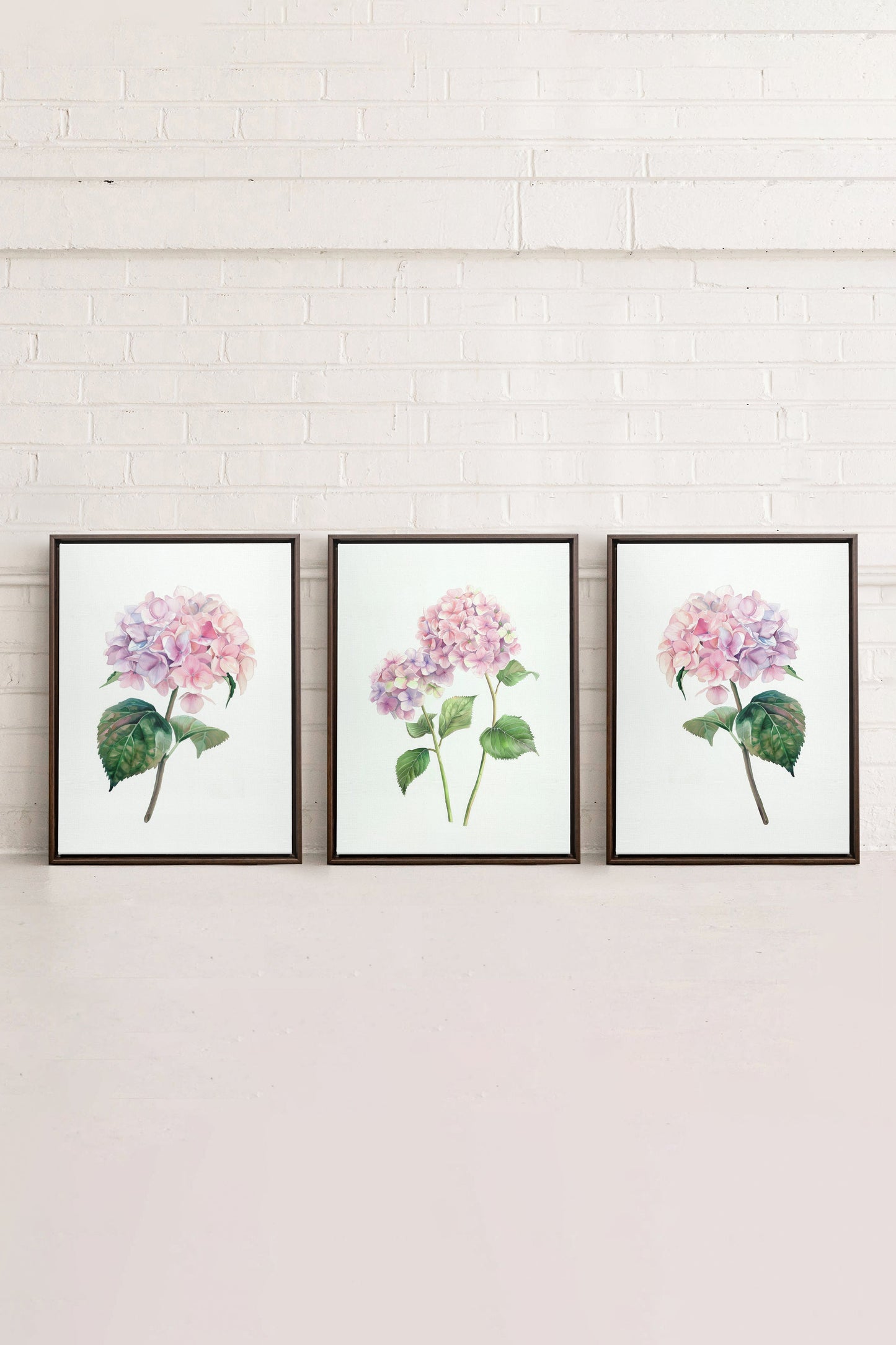 AUFBLÜHENDES TRIO (3 Werke auf gespannter Leinwand)