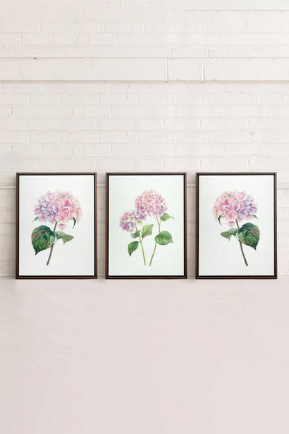 AUFBLÜHENDES TRIO (3 Werke auf gespannter Leinwand)
