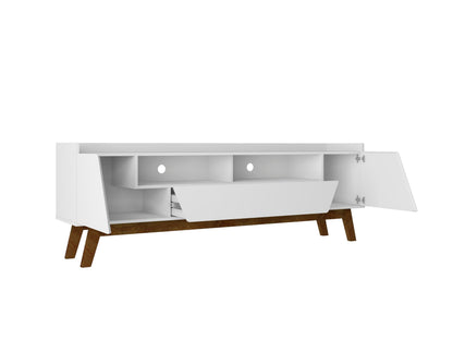 Malmo Modern TV-Schrank 180 cm mit 2 Schubladen - Weiß/Braun