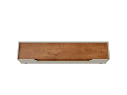 Malmo Modernes TV-Möbel mit 2 Schubladen, 180 cm – Beige/Braun