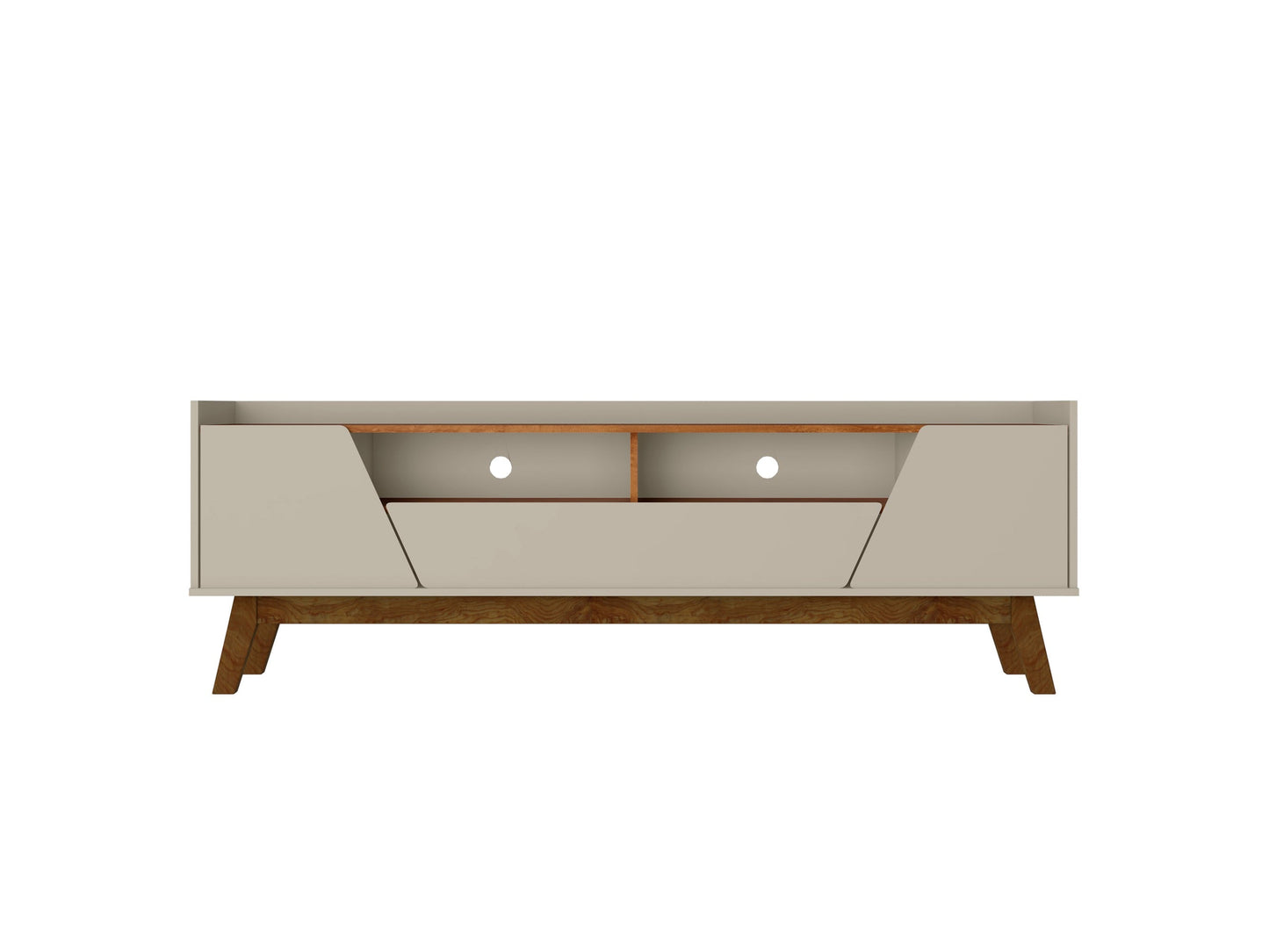 Malmo Modernes TV-Möbel mit 2 Schubladen, 180 cm – Beige/Braun
