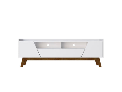 Malmo Modern TV-Schrank 180 cm mit 2 Schubladen - Weiß/Braun