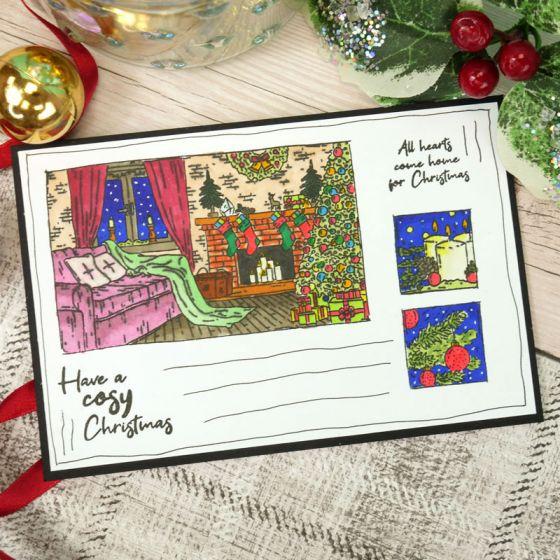For The Love Of Stamps - Cosy Fireplace A6 Stamp Set