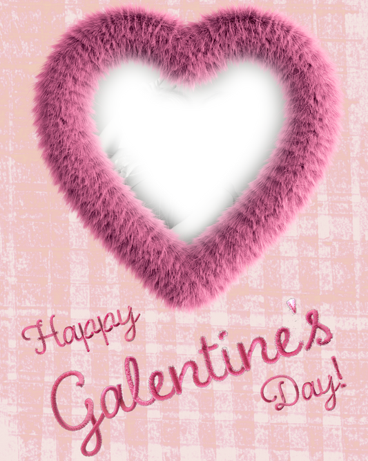 Galentines Day Collage Leinwand Foto Liebe Herz 40x50cm Individueller Leinwanddruck