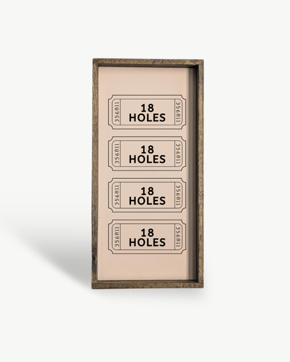 Golf Ticket Stubs Wood Signs - Modern Farmhouse Golf Decor