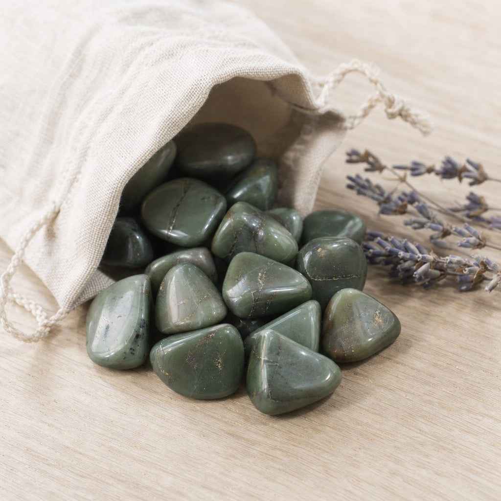 Green Chalcedony Tumbled Stones